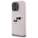 Karl Lagerfeld iPhone 16 Pro Max vāciņš Silicone Karl & Choupette Head MagSafe, rozā