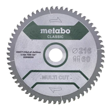 Пильный диск Metabo MultiCut Classic 216x30 мм, 60Z FZ/TZ
