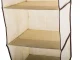 Hanging Closet Organizer with 3 Shelves, 60cm, Beige