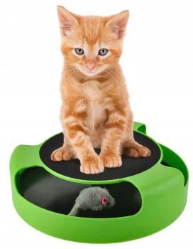 Игрушка для кошек с мышкой и когтеточкой