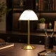 Bezvadu LED galda lampa ar USB-C un 3 gaismas režīmiem, Zelta/Balta