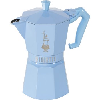 Bialetti Moka Exclusive 6-Cup Espresso Maker, Light Blue