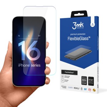 3Mk FlexibleGlass Hybrid Screen Protector for iPhone 16 Plus