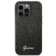 Чехол Guess для iPhone 14 Pro Glitter Script, черный