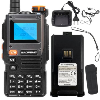 Walkie Talkie Baofeng UV-K61 PRO 30km Range 2600mAh, Black
