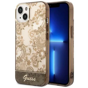 Чехол Guess для iPhone 14 Plus Porcelain Collection в цвете охра