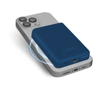 Sbs 5000 mAh ārējais akumulators ar MagSafe atbalstu, zils