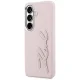 Karl Lagerfeld Grained Signature vāciņš Samsung Galaxy S26, rozā