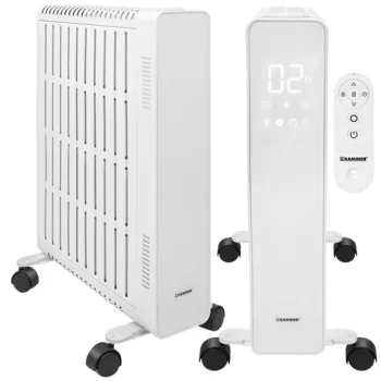 Масляный обогреватель Kaminer Arvell 2500W, 11 секций, WiFi, белый