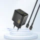 Сетевое зарядное устройство Dudao A28PEU PD 45W GaN 2x USB-C, черное