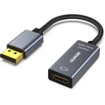 BENFEI aktīvais pārejas adapteris DisplayPort uz HDMI 4K 60Hz pelēks