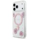Guess Resin Flowers Glitter MagSafe чехол для iPhone 17 Pro Max – розовый