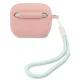 Guess GUACAPLSVSPG Silicone Vintage Maciņš Apple AirPods Pro, Rozā/Zaļš