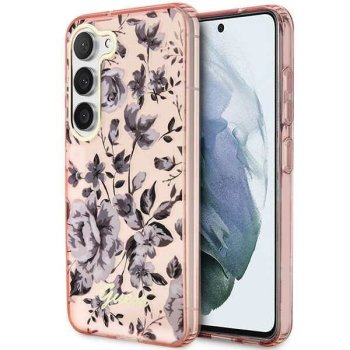 Guess Samsung Galaxy S23+ S916 Case Flower Collection Pink