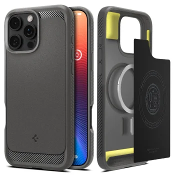 Spigen Rugged Armor MagSafe Phone Case Cover iPhone 16 Pro Max - Gray