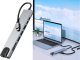 8-in-1 USB-C Hubs Adapteris (2x USB-C, Thunderbolt 3, 2x USB-A, HDMI 4K, SD/TF, RJ45)