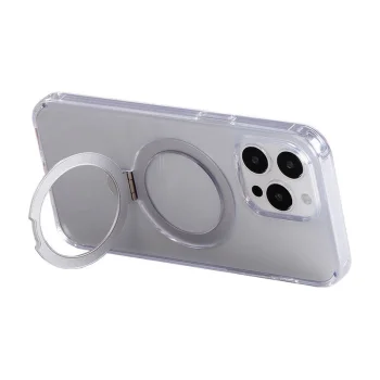 Магнитный чехол с подставкой Joyroom JR-BP004 для iPhone 15 Pro, прозрачный