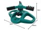 3-Arm Rotary Garden Sprinkler, Green/Black