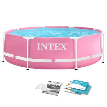 Karkasa baseins bērniem INTEX 28290 244x76 cm, rozā