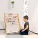 Bērnu grāmatu plaukts, 76,5 cm, koks/audums, bāzēts Montessori stilā