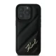 Karl Lagerfeld iPhone 16 Pro Case Diagonal Quilted Script, Black