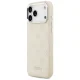 Чехол Guess Peony Hot Stamp Script MagSafe для iPhone 17 Pro Max — бежевый