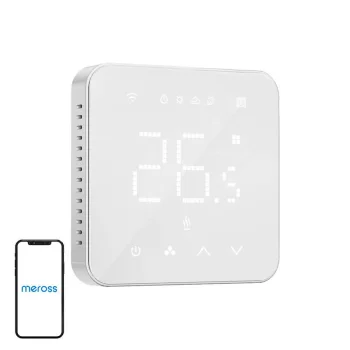 Умный WiFi Термостат Meross MTS200BHK для Водяного Отопления Белый