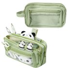 School Pencil Case Organizer with 3 Compartments