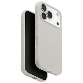 Uniq iPhone 17 Pro vāciņš Lino Magclick Charging, gaiši pelēks