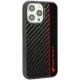 Audi Carbon Fiber Stripe vāciņš iPhone 14 Pro 6.1\", melns