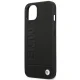 BMW iPhone 14 Plus vāciņš Leather Stamp, melns