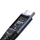 Joyroom SY-C02 2-in-1 USB-C uz USB-C un 3.5mm audio adapteris, melns