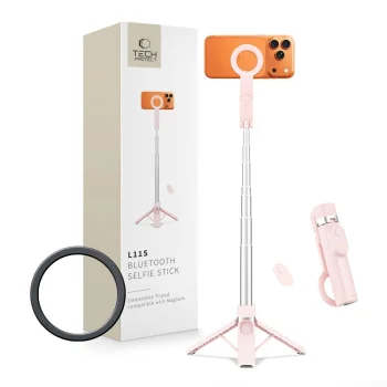 Tech-Protect L11S MagSafe Bluetooth Selfie Stick Tripod, Pink