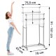 Massido 686100 standing clothes rack, adjustable, black-silver