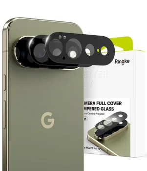 Ringke Camera Full Cover kameras aizsargstikls Google Pixel 11 Pro XL, 2 gab., melns
