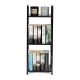 Стеллаж Modernhome CWJ302480L BLACK с металлическим каркасом, 3 полки, черный