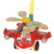 Push-along airplane-helicopter for babies with sound