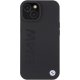 BMW iPhone 15 Plus vāciņš Leather Hot Stamp MagSafe, melns