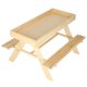 Garden Children\'s Wooden Bench Table with Drawing Board, 92x78x68 cm
