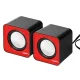 Datora skaļruņi Audiocore AC870 R 6W USB 3.5mm, sarkani ar melnu