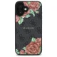 Guess vāciņš iPhone 16 6.1\" 4G Flowers Print MagSafe GUHMP16SP4ROPEMCK, melns