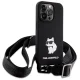 Чехол Karl Lagerfeld для iPhone 15 Pro Max Crossbody Silicone Choupette, черный