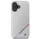BMW iPhone 16 vāciņš M Carbon Tricolor Line MagSafe, pelēks