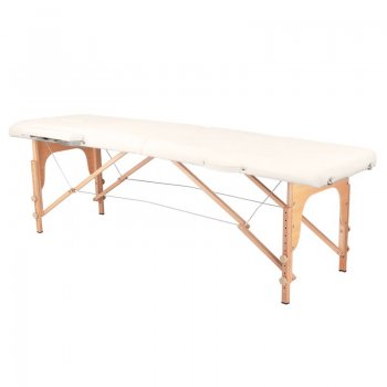 Saliekamais masāžas galds, kušete WOOD COMFORT 2 sekcijas, Bēšīgs | Folding Massage Table 2 Sections
