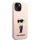 Karl Lagerfeld Silikona vāciņš iPhone 14 Plus Ikonik MagSafe Rozā