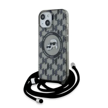 Чехол Karl Lagerfeld для iPhone 15 / 14 / 13 IML Crossbody Monogram, черный
