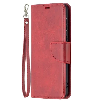 Huawei P50 Leather Stand Book Case Cover with Card Slots, Red | Telefona Vāciņš Maciņš Apvalks Grāmatiņa