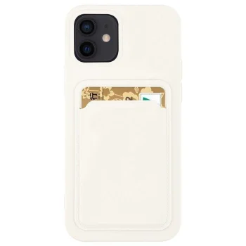 Силиконовый чехол с отделением для карт для Samsung Galaxy A73, белый
