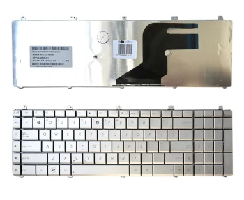 Asus N55, N75, X5QS, PRO7DS klaviatūra (US), sudraba