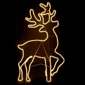 LED neona gaismas rotājums Ziemeļbriedis, 55x92cm, silti balts